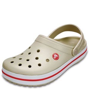 Crocs Unisex-Adult Crocband Clog, Stucco/Melon, 8 Women/6 Men